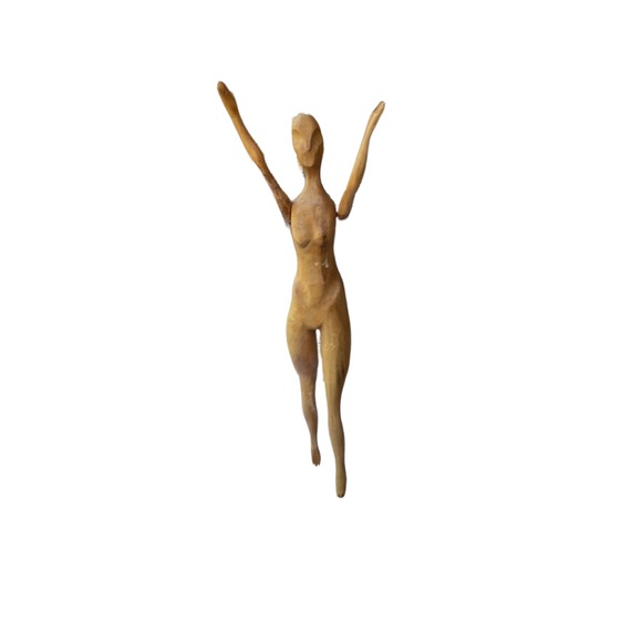 Not for sale..CAROLYN RHOUDS’ hand carved wood sculpture, “Right Brain Woman” - Picture 10 of 15